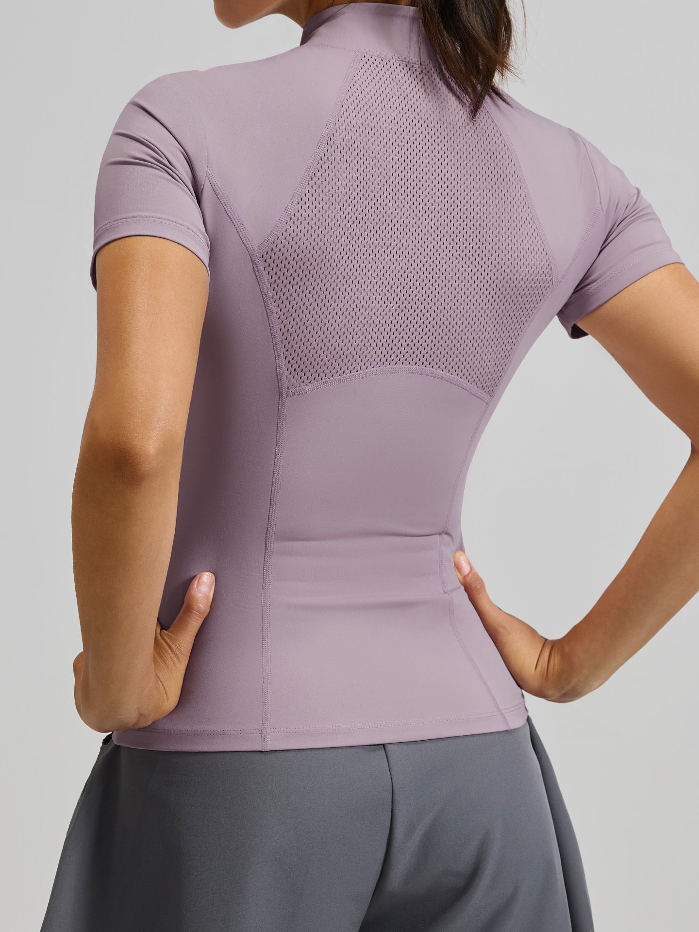 Women's Outdoor High-Elastic Half-Zip Yoga Top 4 Women's Outdoor High-Elastic Half-Zip Yoga Top - Image 4