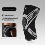 Nylon Four-way Stretch Knitted Sports Silicone Knee Brace - Image 5