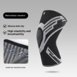 Nylon Four-way Stretch Knitted Sports Silicone Knee Brace - Image 4