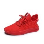 Elevated Mesh Platform Sneakers – Premium Chunky White & Black Vulcanized Casual Shoes for Women - Image 4