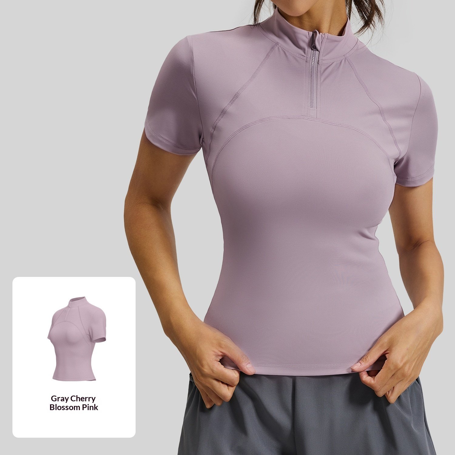 Women's Outdoor High-Elastic Half-Zip Yoga Top 3 Women's Outdoor High-Elastic Half-Zip Yoga Top - Image 3