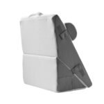 Adjustable Wedge Pillow Set – 3-Piece Foam Support Pillow with Washable Cover, White/Grey