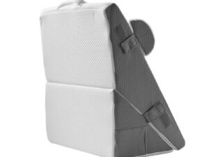 Adjustable Wedge Pillow Set – 3-Piece Foam Support Pillow with Washable Cover, White/Grey