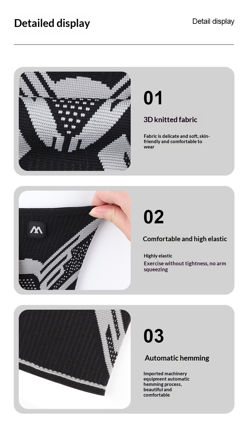Nylon Four-way Stretch Knitted Sports Silicone Knee Brace