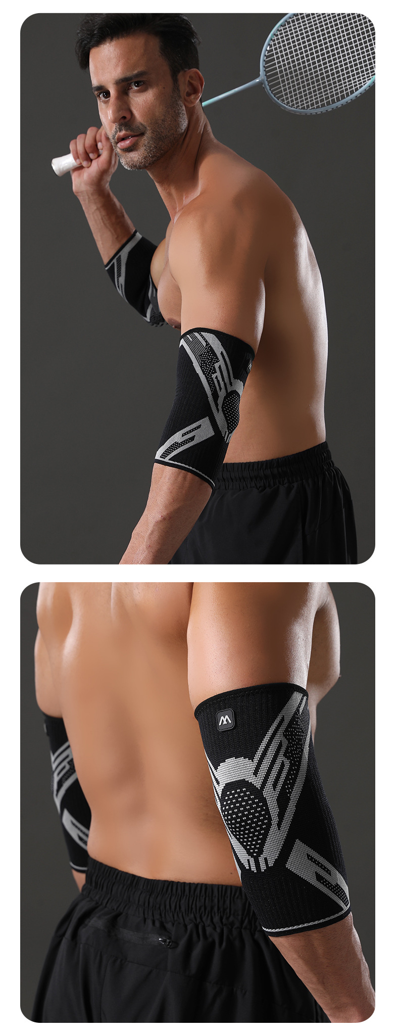Nylon Four-way Stretch Knitted Sports Silicone Knee Brace