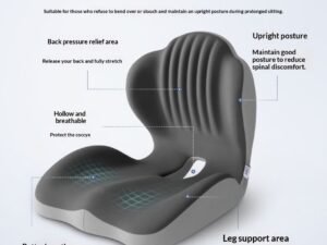 Student Posture-Correcting Ergonomic Seat Cushion With Lumbar Support