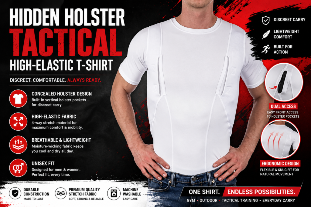 Hidden Holster Tactical T-Shirt: A Smarter Approach to Everyday Tactical Clothing