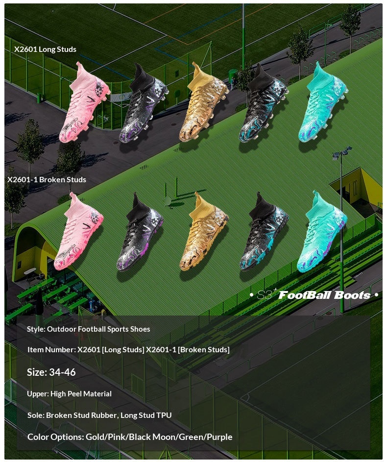 Long-Stud & Short-Stud Outdoor Soccer Shoes – Sizes 35–45 31 Long-Stud & Short-Stud Outdoor Soccer Shoes – Sizes 35–45