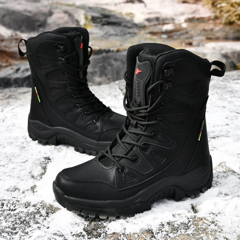 Hi-top Hiking Shoes Men's Breathable Rugged Terrain Boots 3 Hi-top Hiking Shoes Men's Breathable Rugged Terrain Boots - Image 3