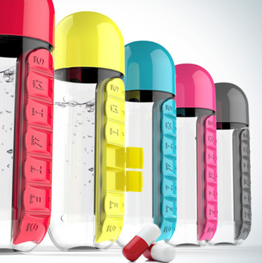 2-in-1 Water Bottle with a Built-in Pill Organizer 3 2-in-1 Water Bottle with a Built-in Pill Organizer - Image 3