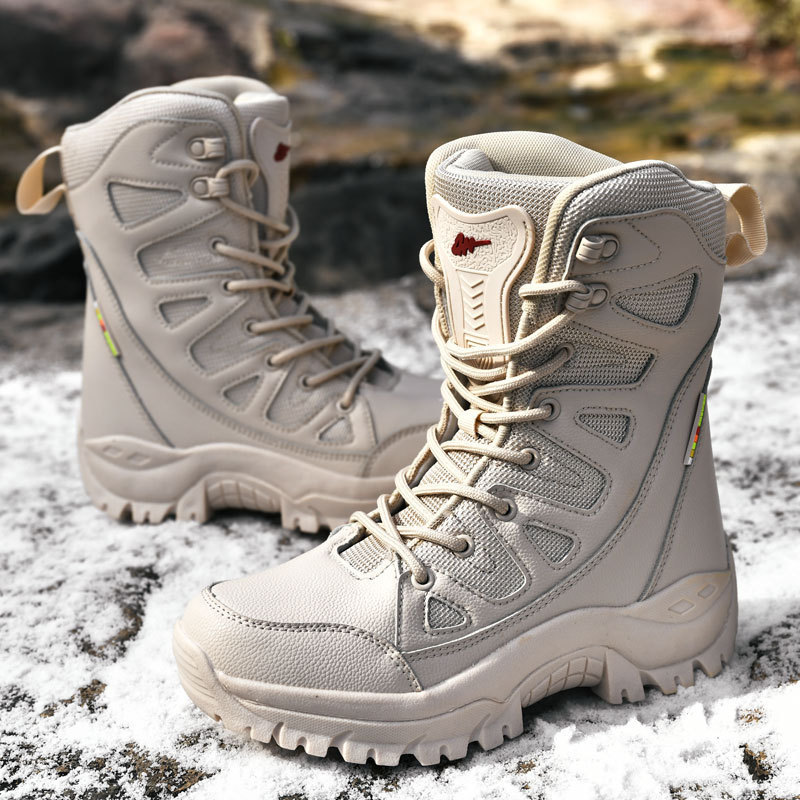 Hi-top Hiking Shoes Men's Breathable Rugged Terrain Boots 1 Hi-top Hiking Shoes Men's Breathable Rugged Terrain Boots