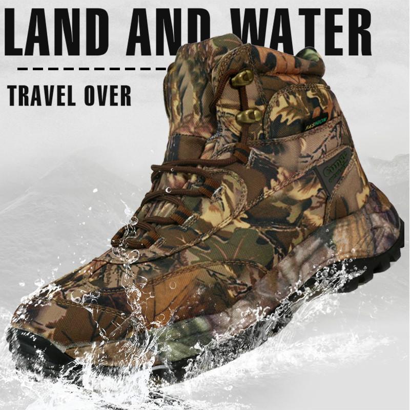 Men's high top waterproof hiking shoes plus size 1 waterproof hiking shoes