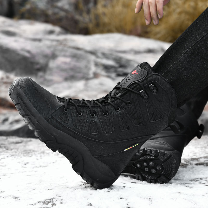 Hi-top Hiking Shoes Men's Breathable Rugged Terrain Boots 2 Hi-top Hiking Shoes Men's Breathable Rugged Terrain Boots - Image 2