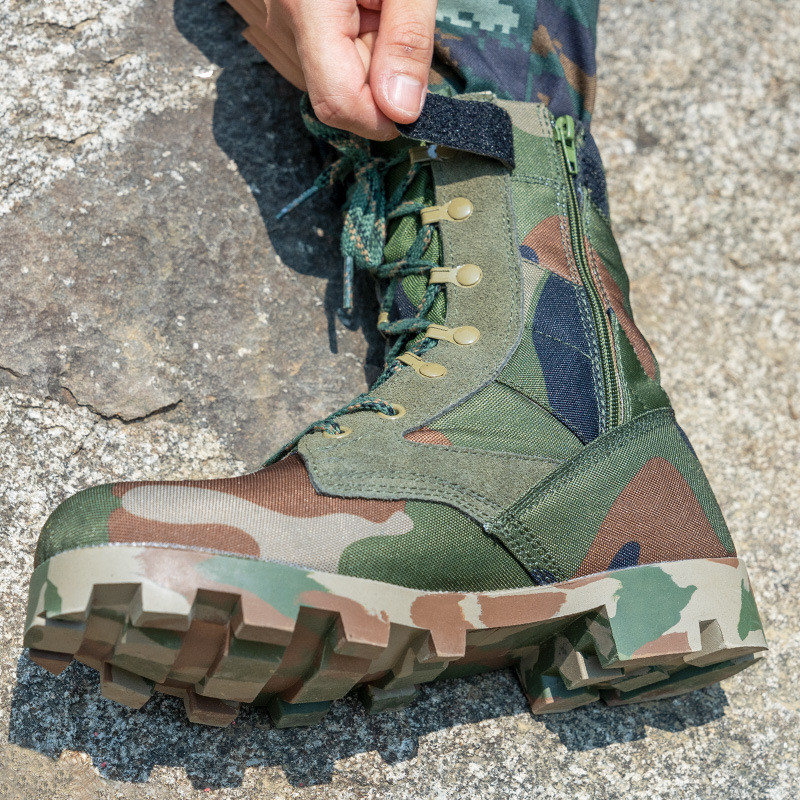 Spring High-top Breathable Zipper Army Fan Combat Boots Outdoor Combat 3 Spring High-top Breathable Zipper Army Fan Combat Boots Outdoor Combat - Image 3