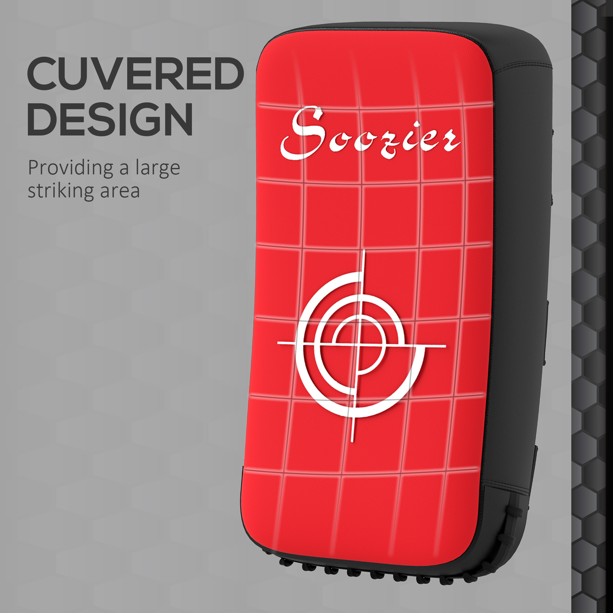 16.5 In Muay Thai Kick Shield Punching Pad, Kick Shield For Martial Arts, Karate, Kickboxing, MMA X 1 Unit, Red 4 16.5 In Muay Thai Kick Shield Punching Pad, Kick Shield For Martial Arts, Karate, Kickboxing, MMA X 1 Unit, Red - Image 4