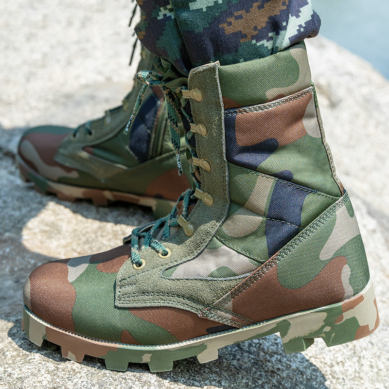 Spring High-top Breathable Zipper Army Fan Combat Boots Outdoor Combat 5 Spring High-top Breathable Zipper Army Fan Combat Boots Outdoor Combat - Image 5