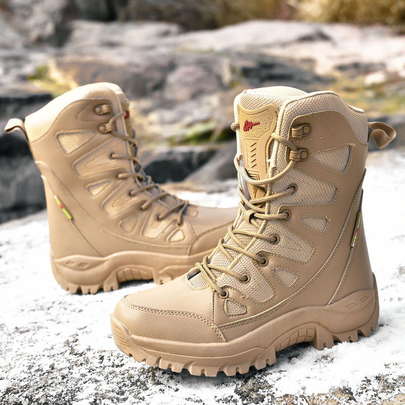 Hi-top Hiking Shoes Men's Breathable Rugged Terrain Boots 5 Hi-top Hiking Shoes Men's Breathable Rugged Terrain Boots - Image 5