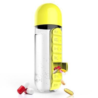 2-in-1 Water Bottle with a Built-in Pill Organizer 2 2-in-1 Water Bottle with a Built-in Pill Organizer - Image 2
