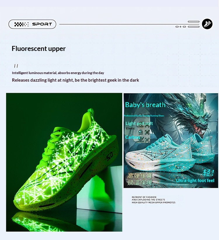 Iridescent running shoes athletic profile