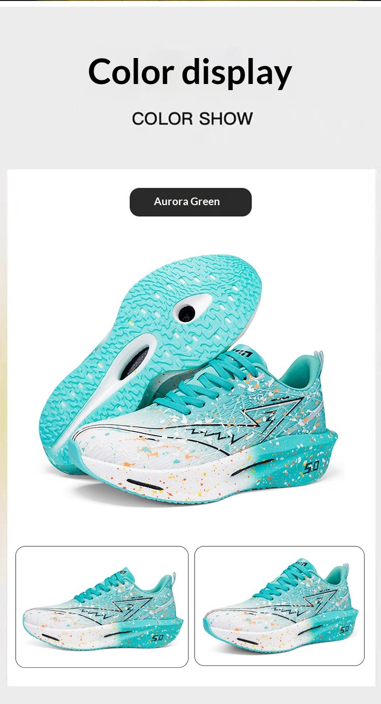 Iridescent running shoes for jogging