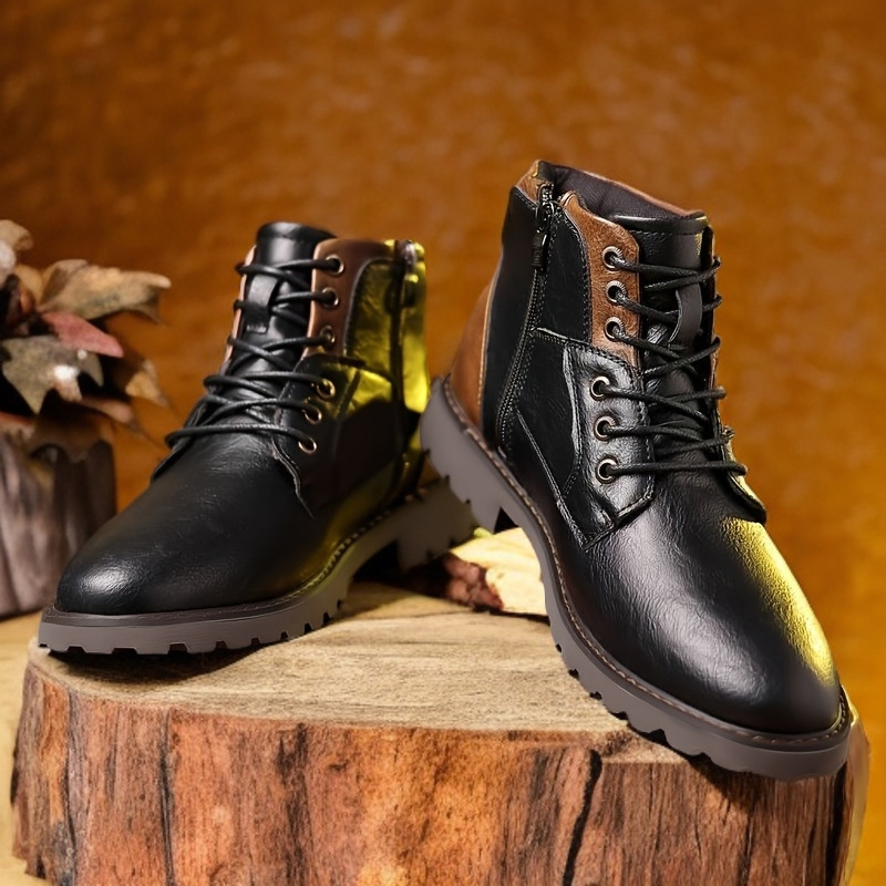 Martin Boots Men's Boots Plus Size Zipper Ankle Boots
