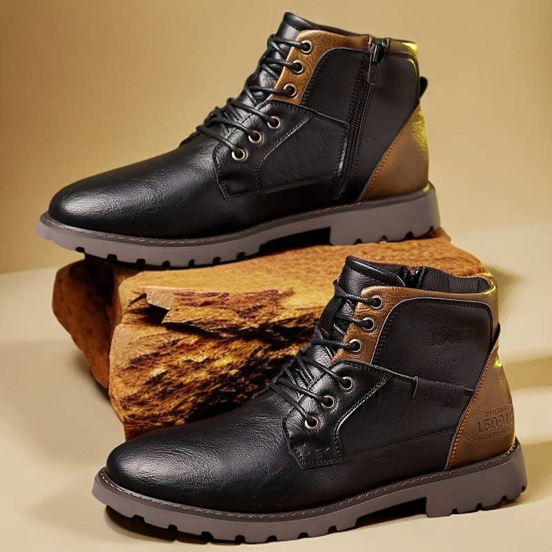 Martin Boots Men's Boots Plus Size Zipper Ankle Boots