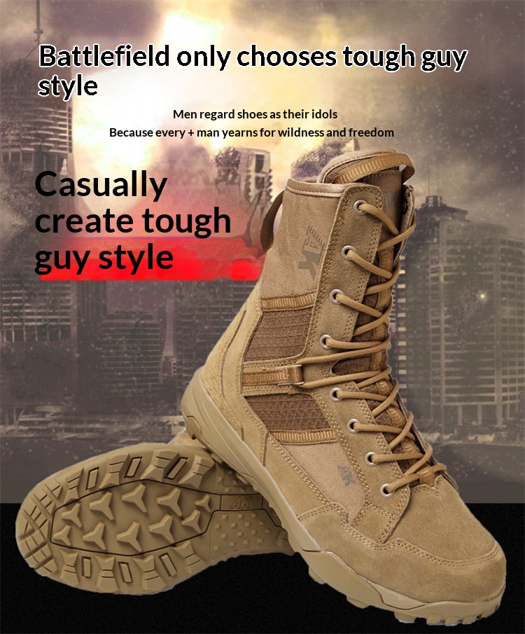 Men's Outdoor Waterproof Hiking & Combat Boots 37 Waterproof hiking boots ankle profile