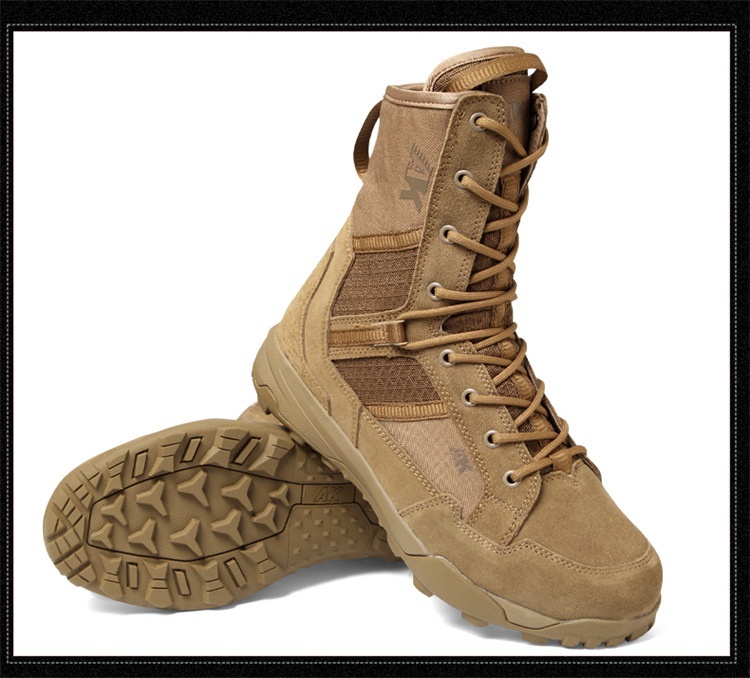 Men's Outdoor Waterproof Hiking & Combat Boots 40 Outdoor hiking boots close-up