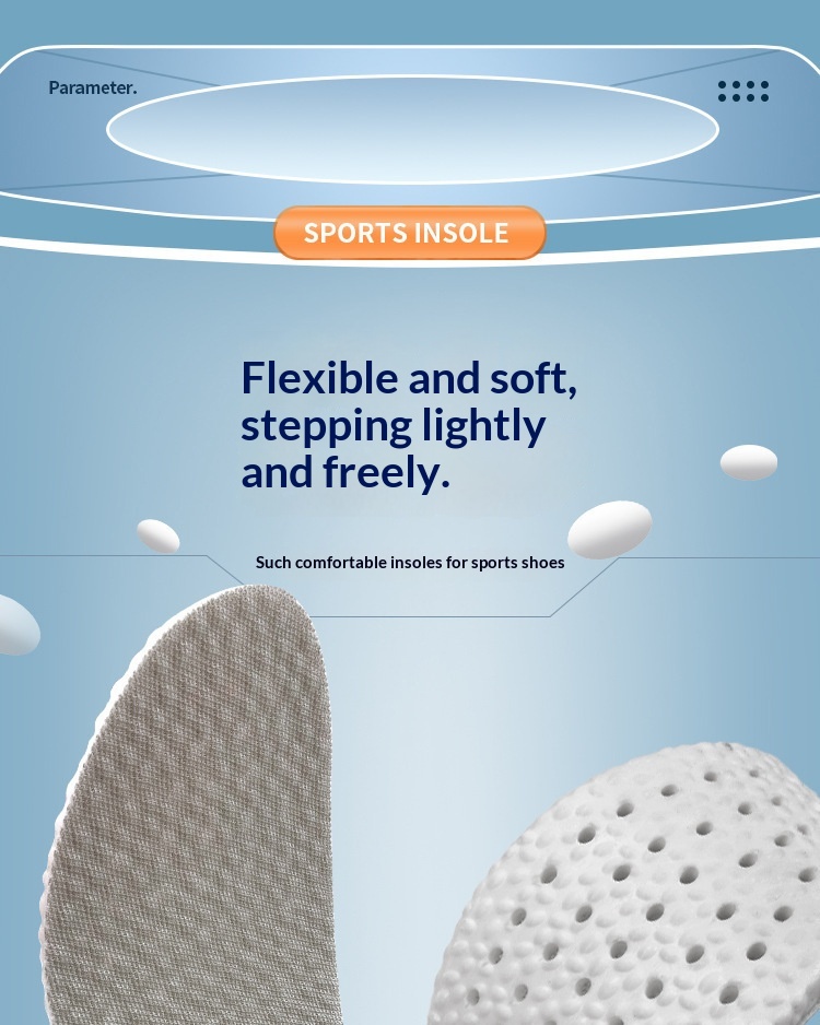 Soft running shoe insoles front view
