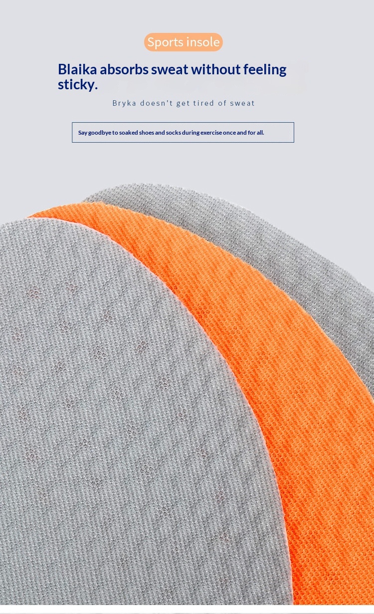 Running shoe insoles side profile