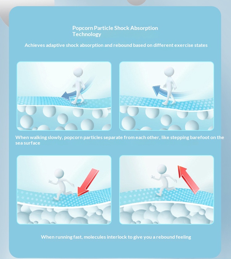 Soft cushioned insoles for sports shoes