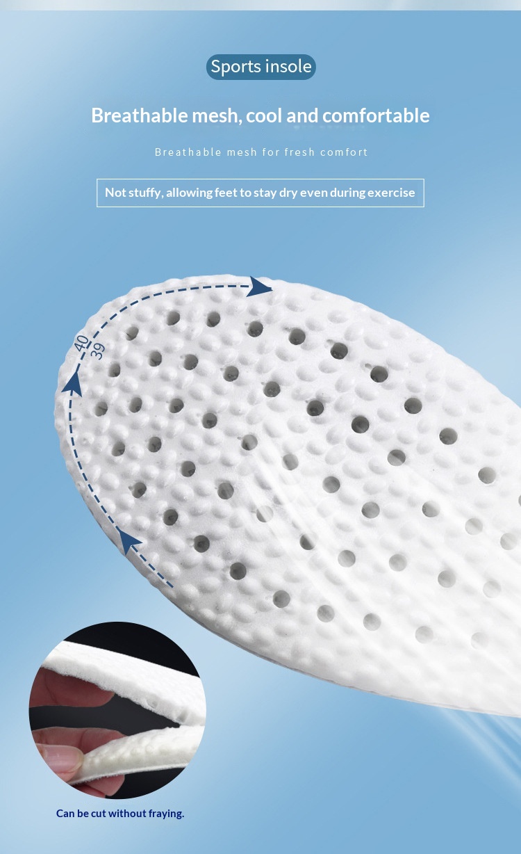 Running insoles cushioning detail
