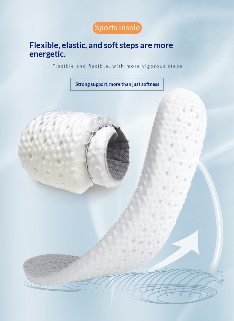 Running shoe insoles texture detail