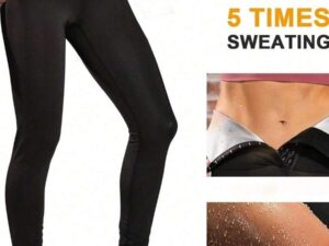 Women’s High-Waist Sauna Sweat Pants – Adjustable Thermo Compression Slimming Leggings