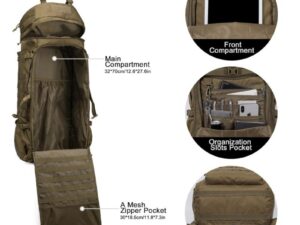 Tactical mountaineering backpack 36L-55L - view 2