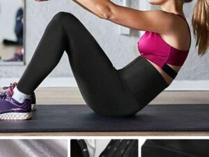 Women’s High-Waist Sauna Sweat Pants – Adjustable Thermo Compression Slimming Leggings