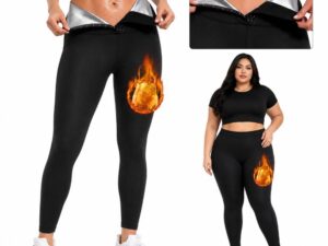 Fitness Eddy 40 Women’s High-Waist Sauna Sweat Pants – Adjustable Thermo Compression Slimming Leggings