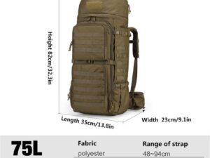 Tactical mountaineering backpack 36L-55L - view 7