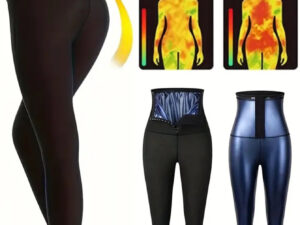 Fitness Eddy 41 Women’s High-Waist Sauna Sweat Pants – Adjustable Thermo Compression Slimming Leggings