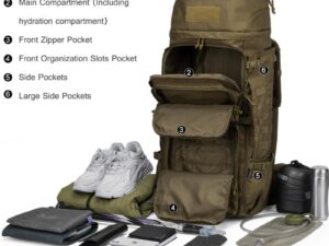 Tactical mountaineering backpack 36L-55L - view 4