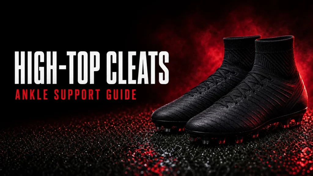 High-Top Football & Soccer Cleats With Ankle Support: How to Choose 2 High-top sock-style soccer cleats beside the headline High-Top Cleats: Ankle Support Guide